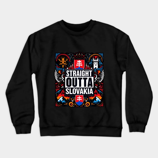 Straight Outta Slovakia Crewneck Sweatshirt by Straight Outta Styles